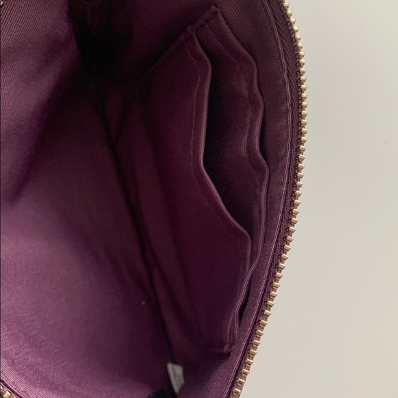 Coach Women's Purple Corner Zip Wristlet - Picture 6 of 7
